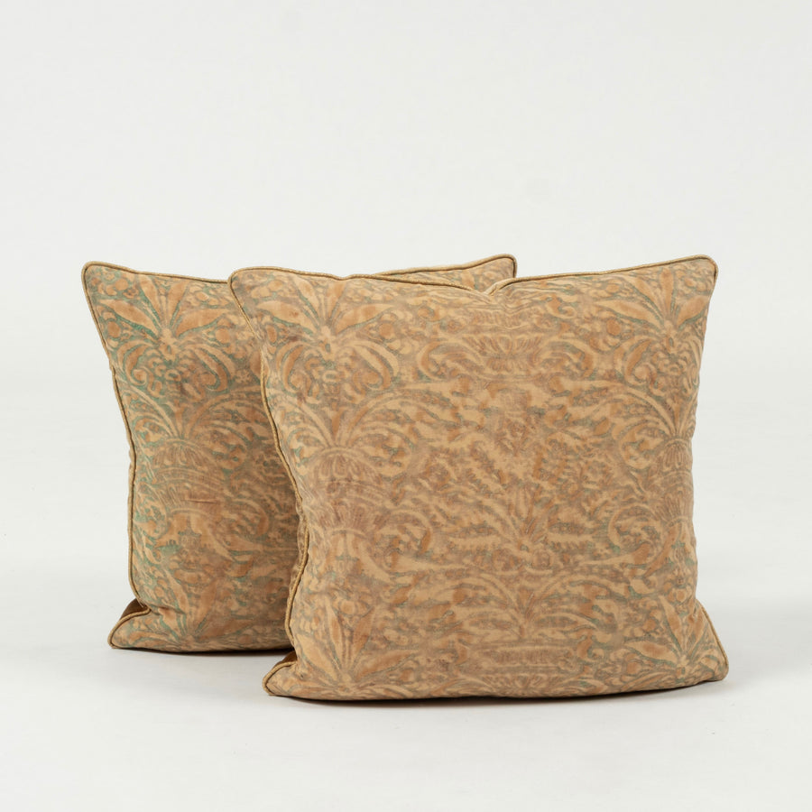Pair Gold Fortuny Pillows