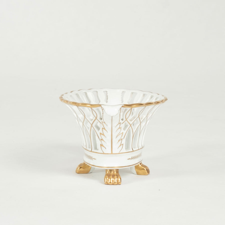 19th Century Old Paris Porcelain Reticulated Compote
