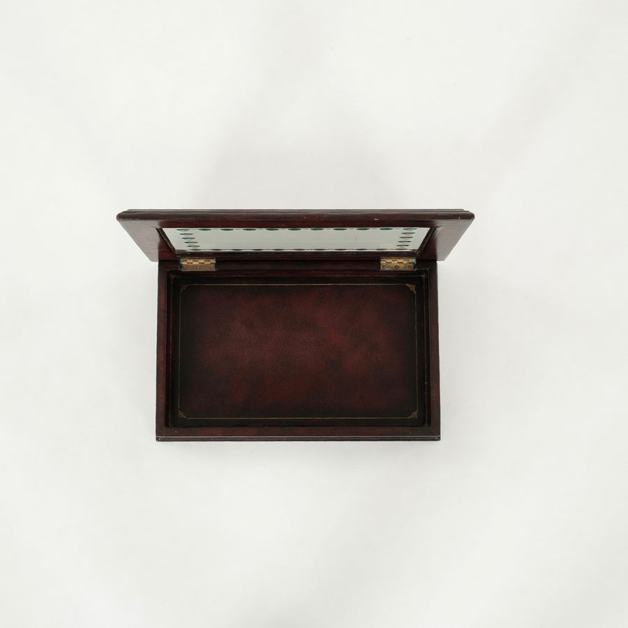 Vintage Leather and Glass Box