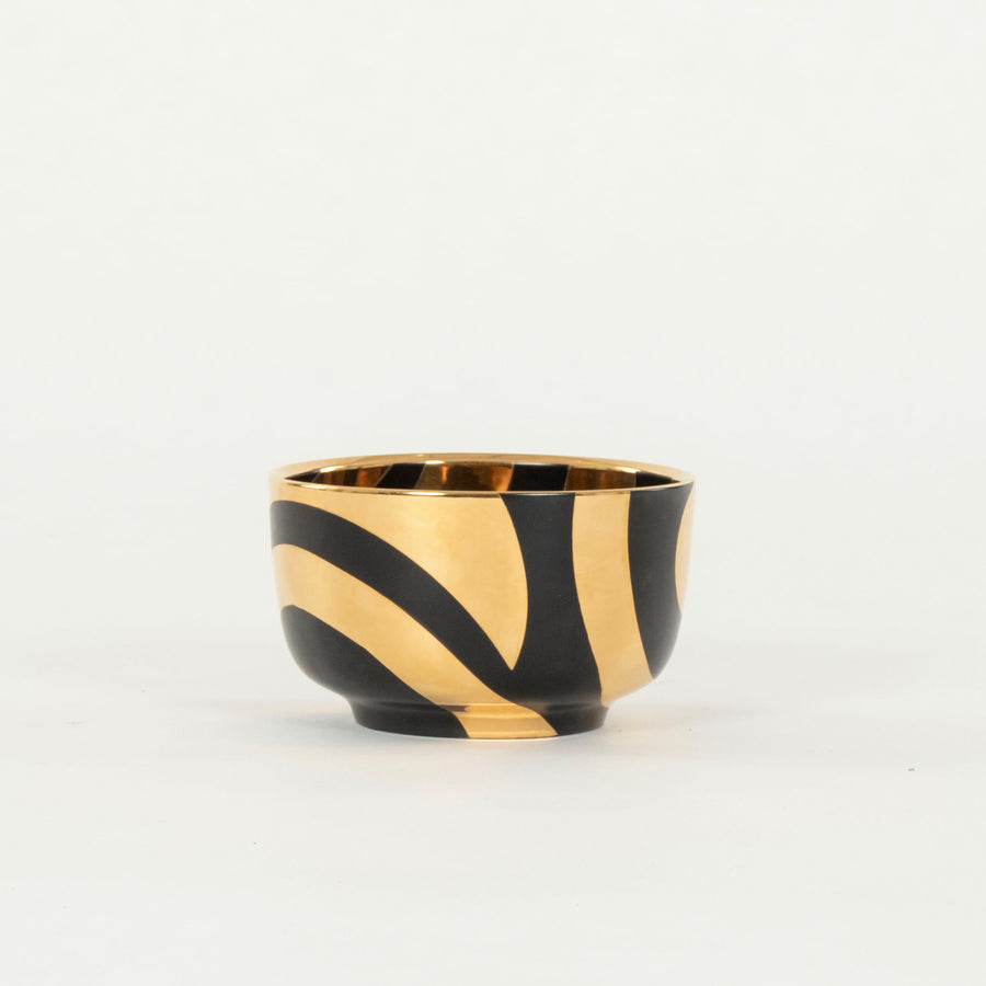 Waylande Gregory Studios Black and Gold Lava Bowl