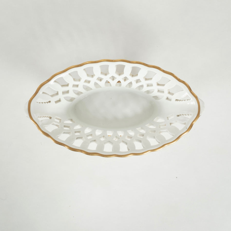 19th Century Old Paris Porcelain Reticulated Compote