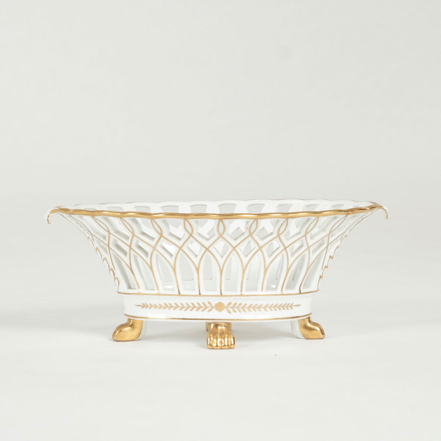 19th Century Old Paris Porcelain Reticulated Compote
