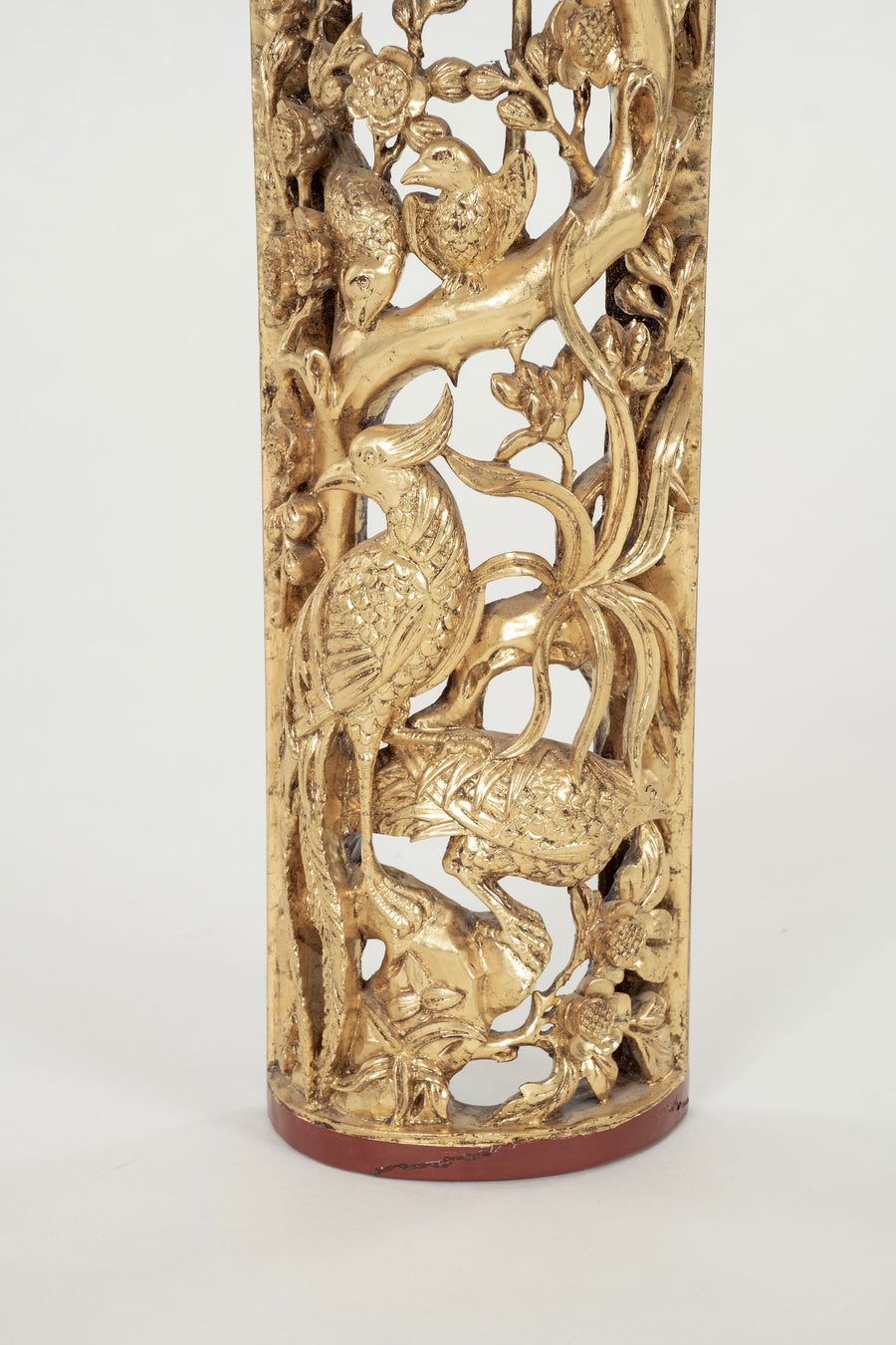 Chinese Hand Carved Gilt Fragment