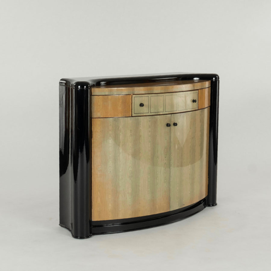 Pair Italian Modern Lacquered Console Cabinets