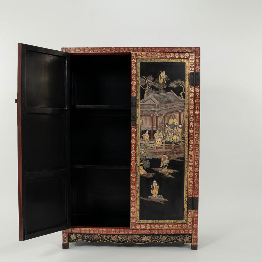 Pair Qing Dynasty Lacquered Cabinets