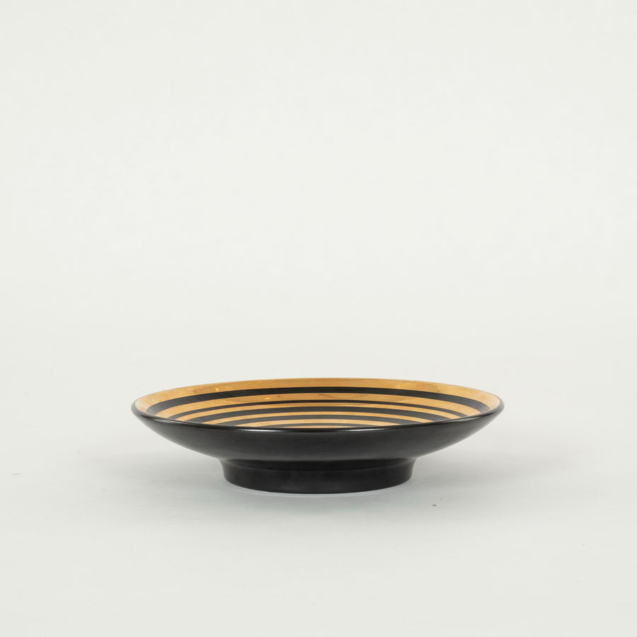 Black Gold Waylande Gregory Studios Shallow Dish Bowl