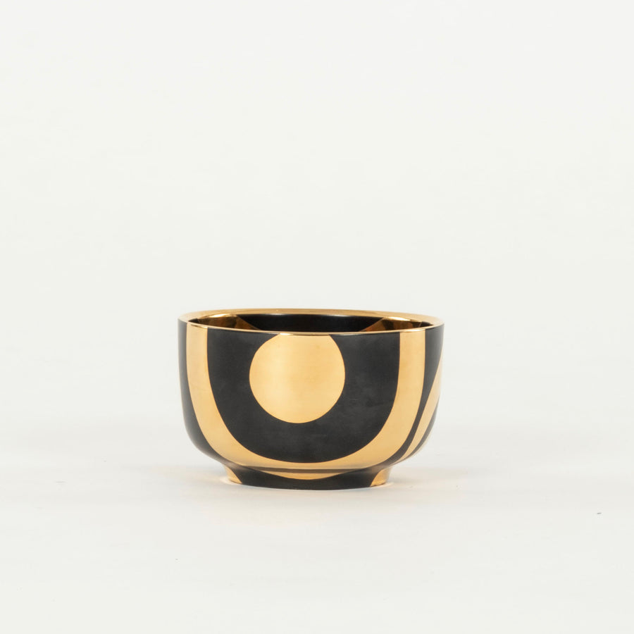 Waylande Gregory Studios Black and Gold Lava Bowl