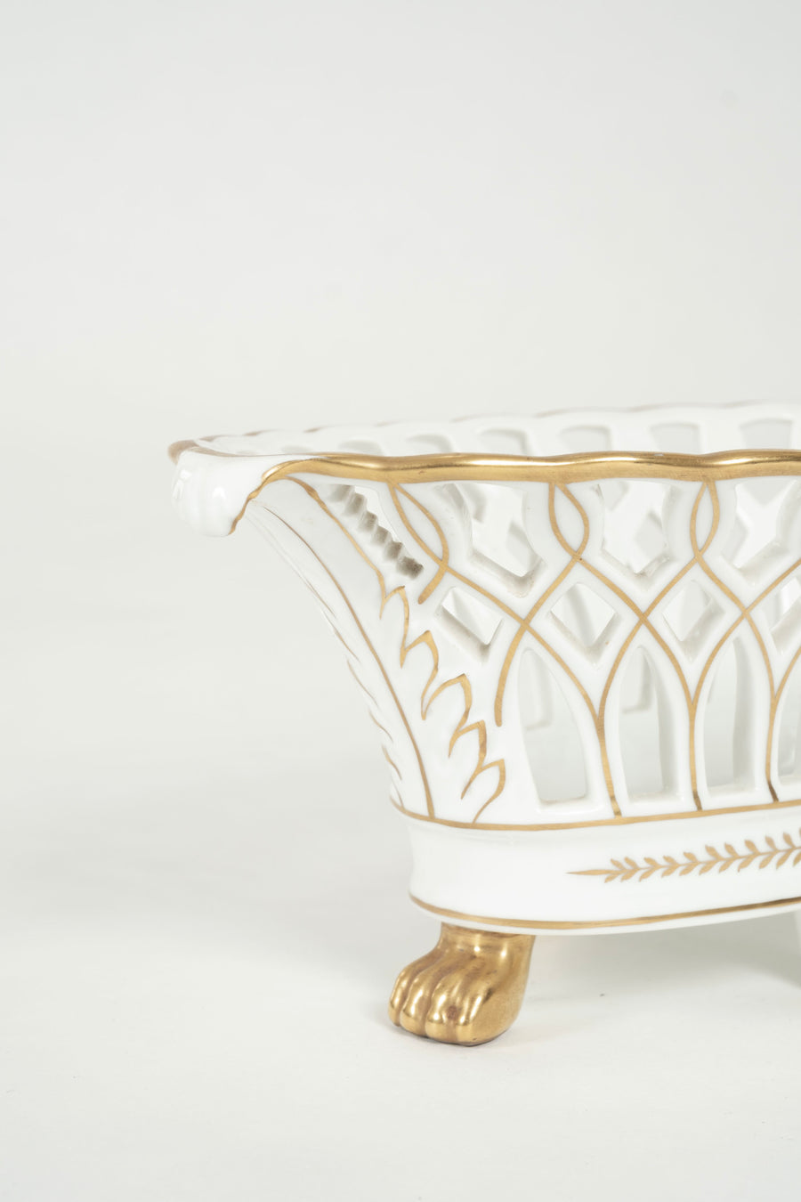 19th Century Old Paris Porcelain Reticulated Compote