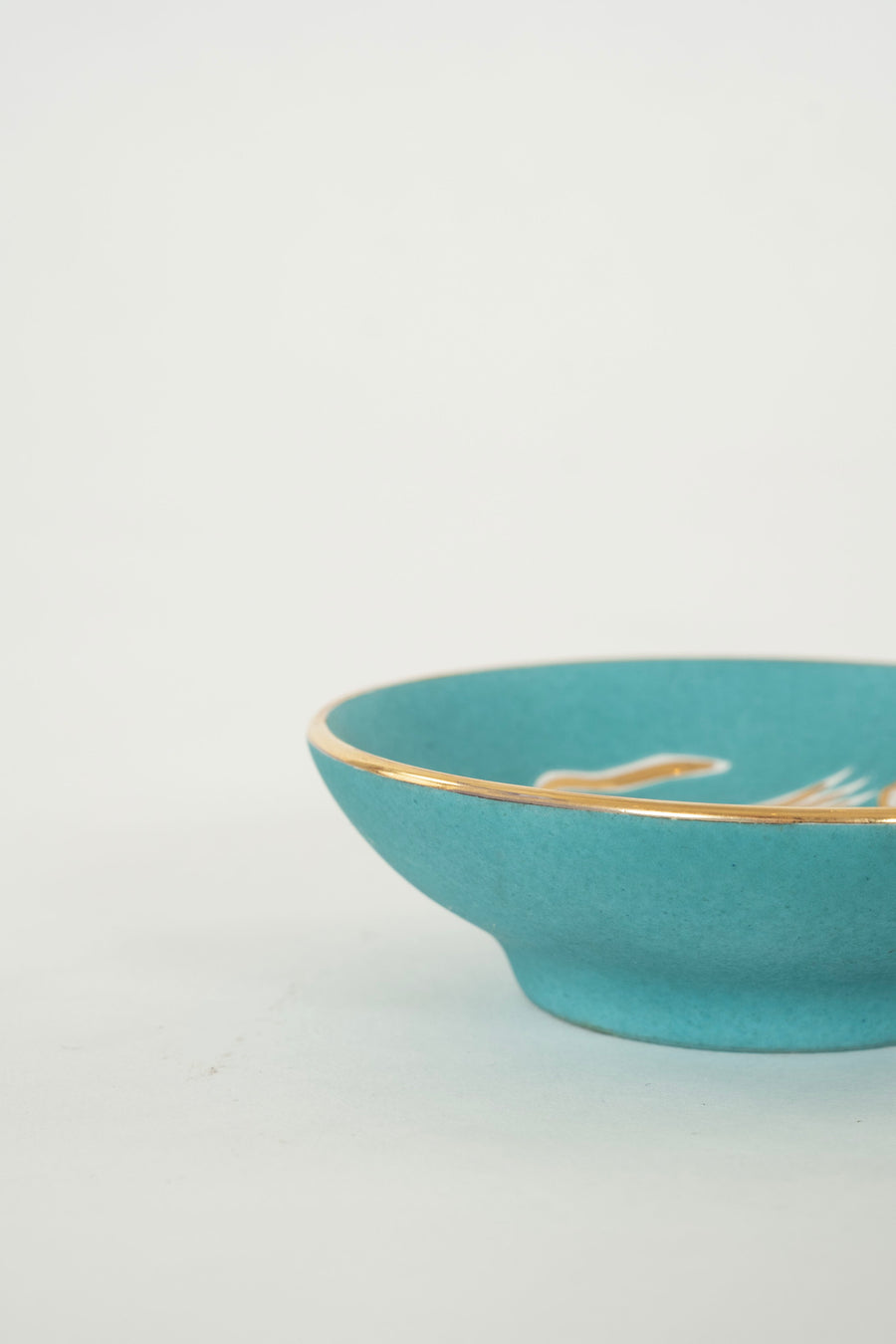 Waylande Gregory Pheonix Dish Gold Turquoise