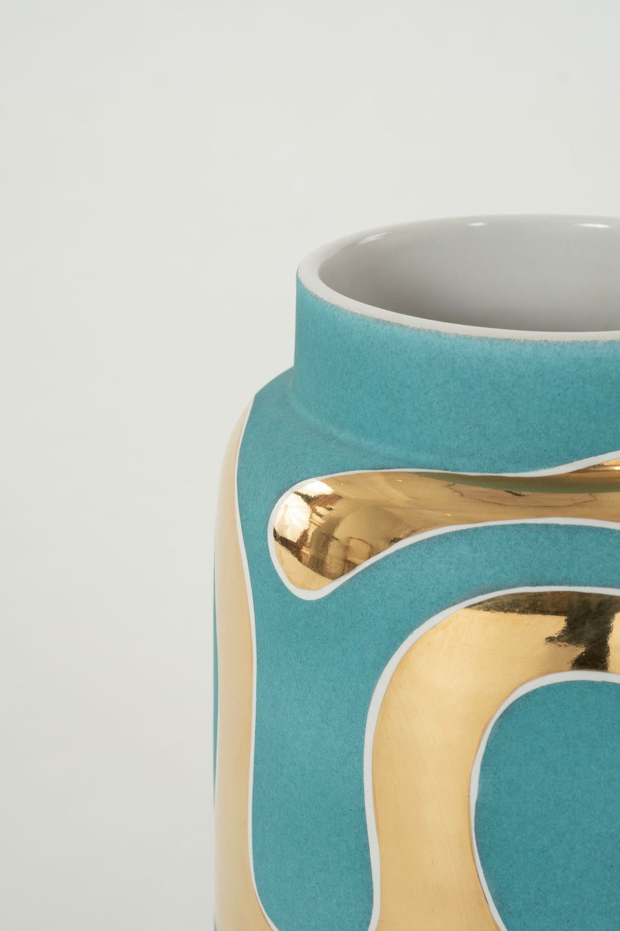 Waylande Gregory Lava Vase Gold Turquoise