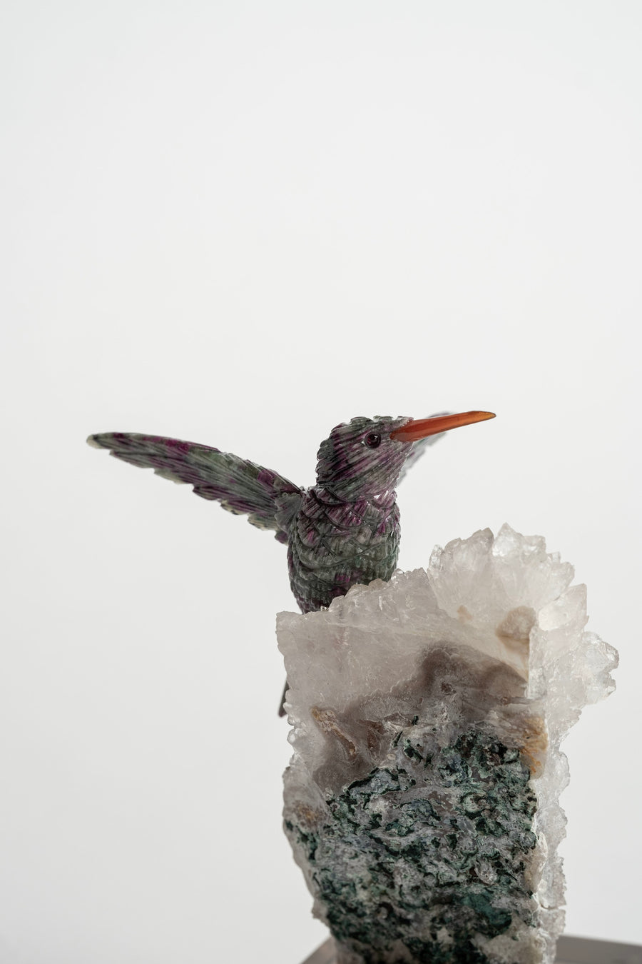 Hummingbird on Amethyst Base 2471