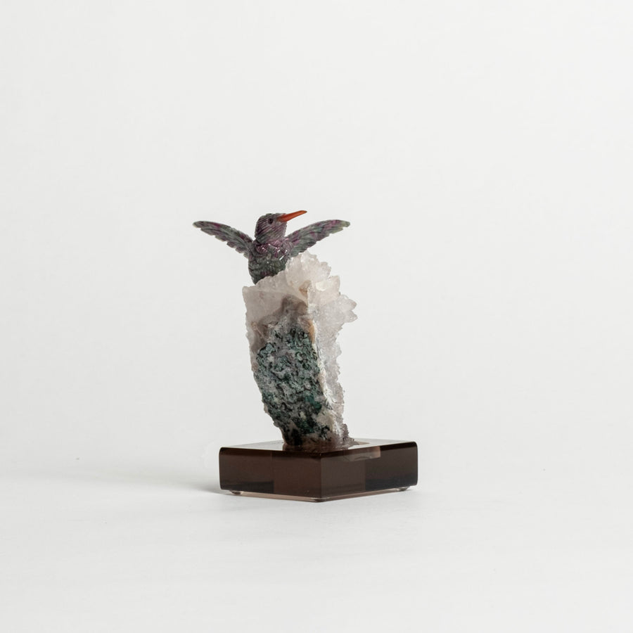 Hummingbird on Amethyst Base 2471