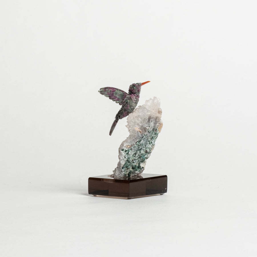 Hummingbird on Amethyst Base 2471