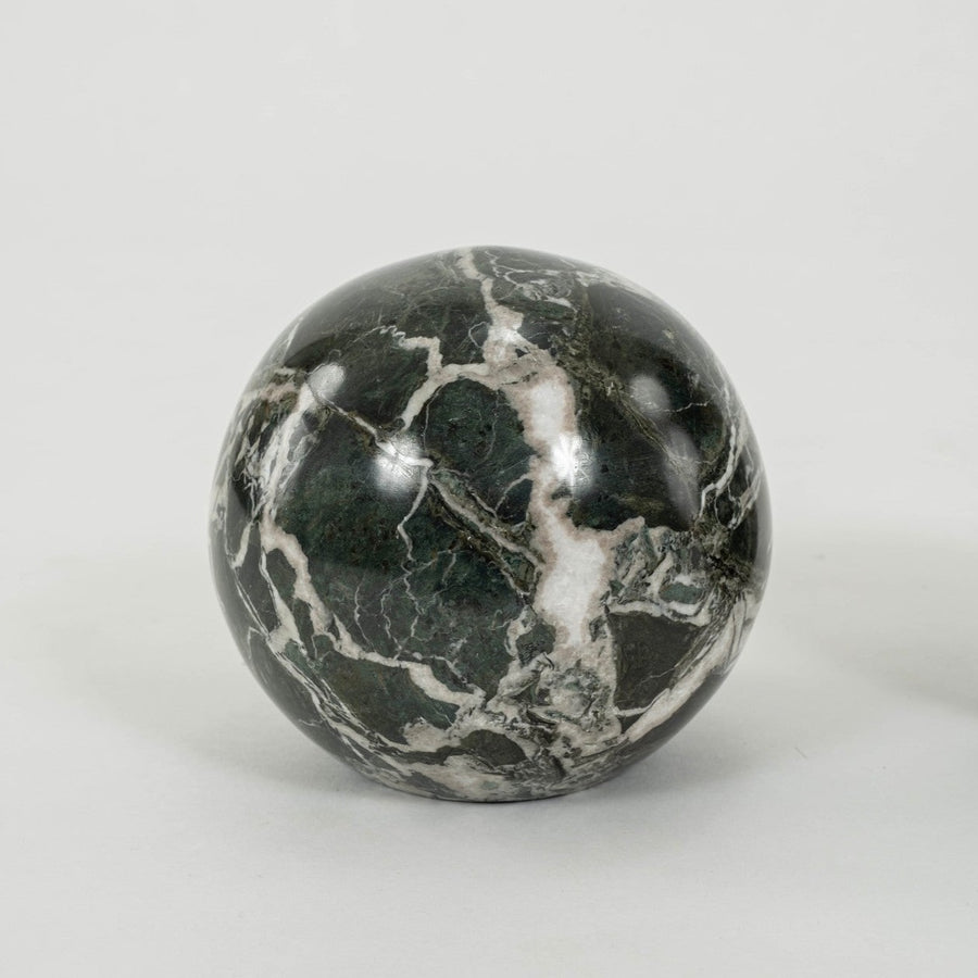 Italian Verde Polcevere Marble Sphere