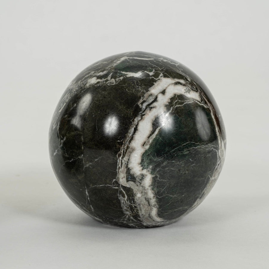 Italian Verde Polcevere Marble Sphere