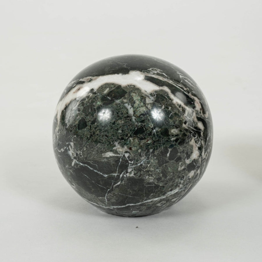 Italian Verde Polcevere Marble Sphere