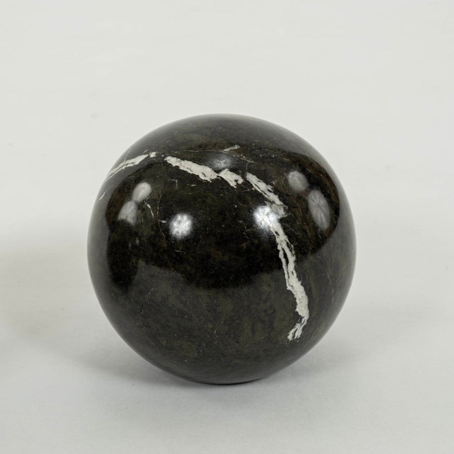 Italian Verde Polcevere Marble Sphere