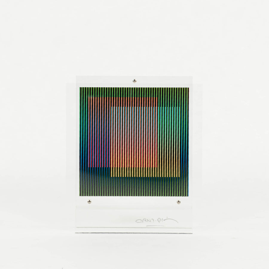 Carlos Cruz-Diez CHROMOINTERFERENCE MANIPULABLE LA DIFFERENCE. Op Art. Limited