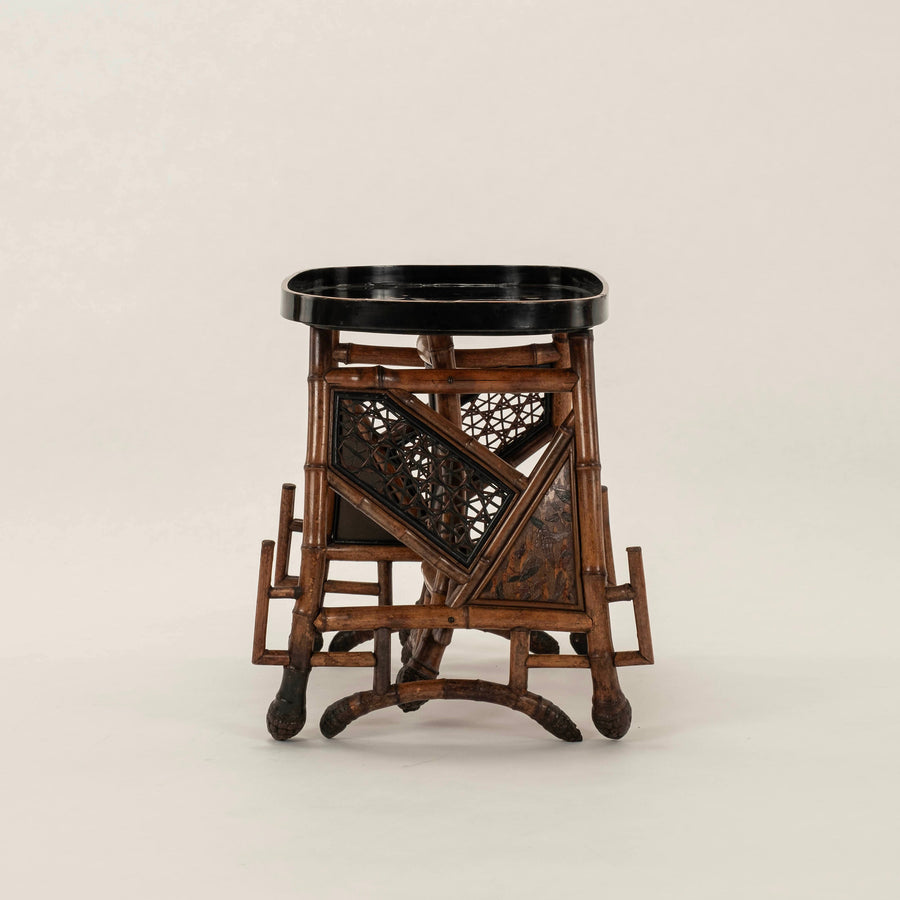 Wonderful Bamboo Stand with Lacquer Tray