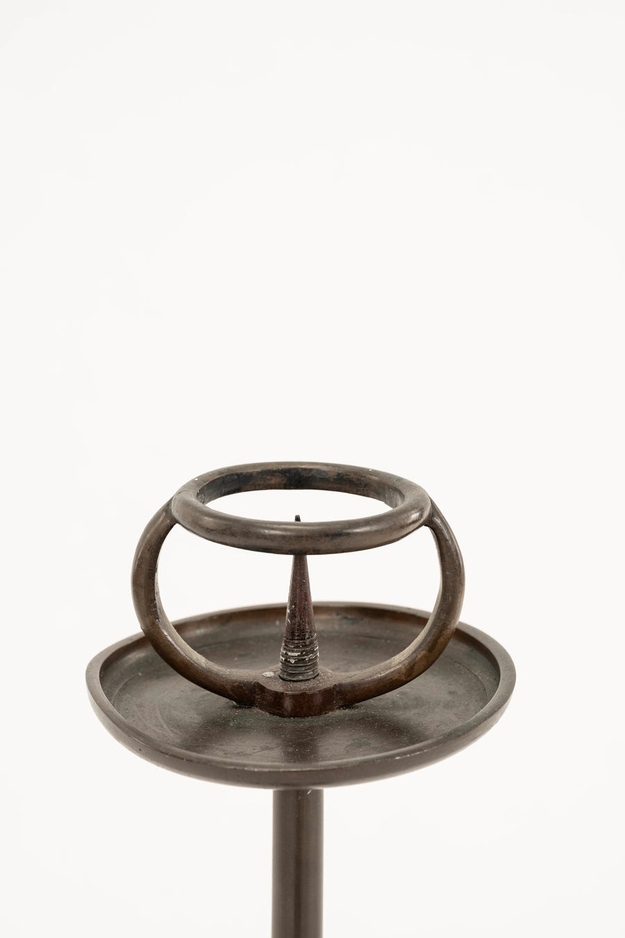 Pair 19th Century Bronze Japanese Shokudai Candle Stands