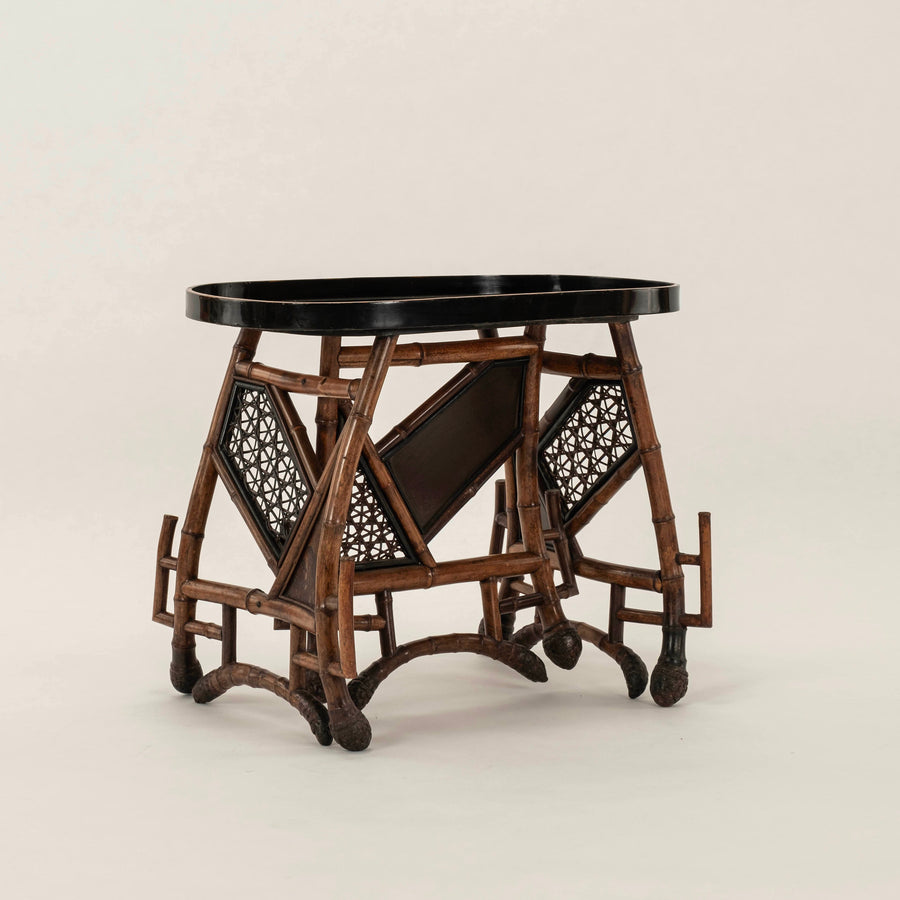 Wonderful Bamboo Stand with Lacquer Tray