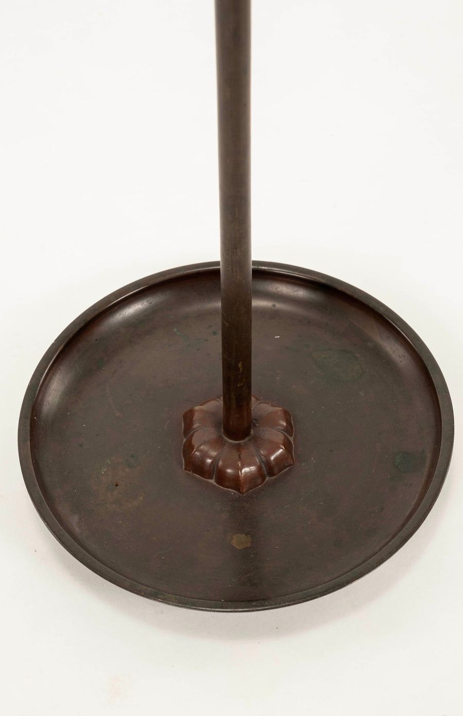 Pair 19th Century Bronze Japanese Shokudai Candle Stands