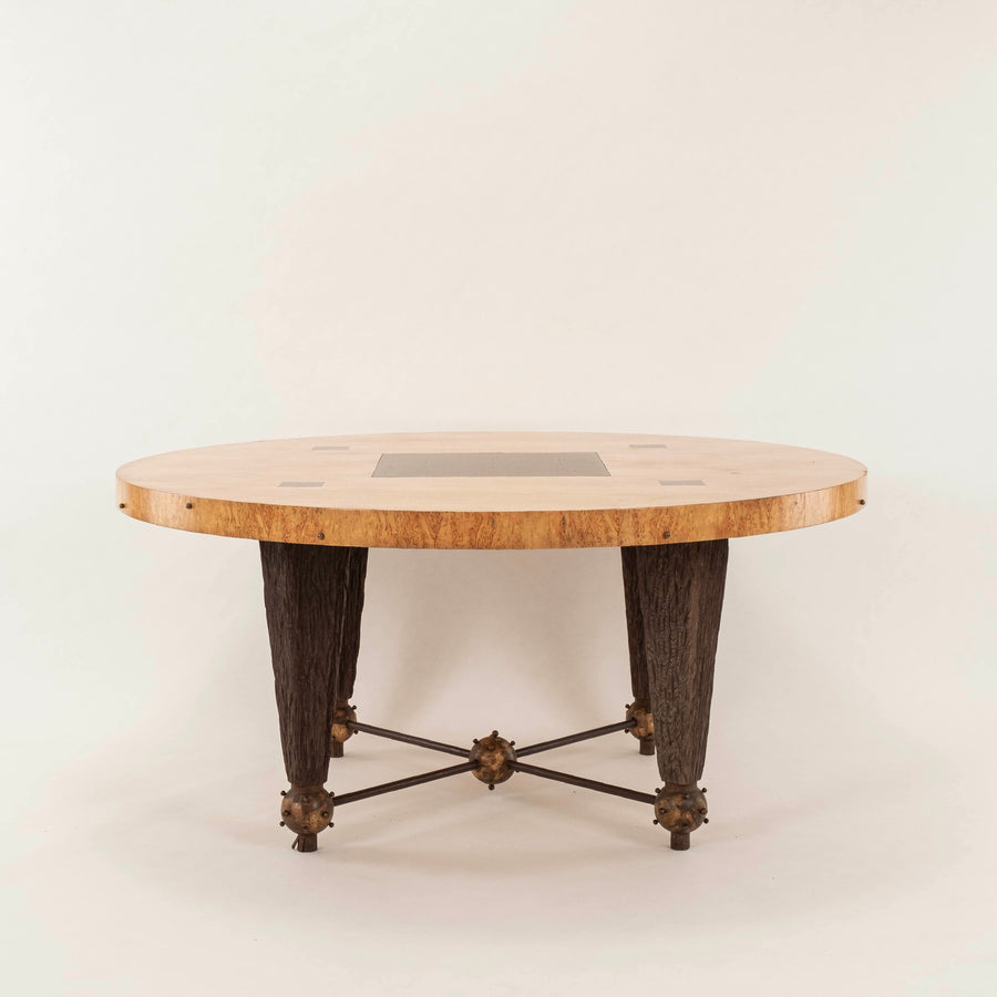 French Artisanal Brutalist Dining Table