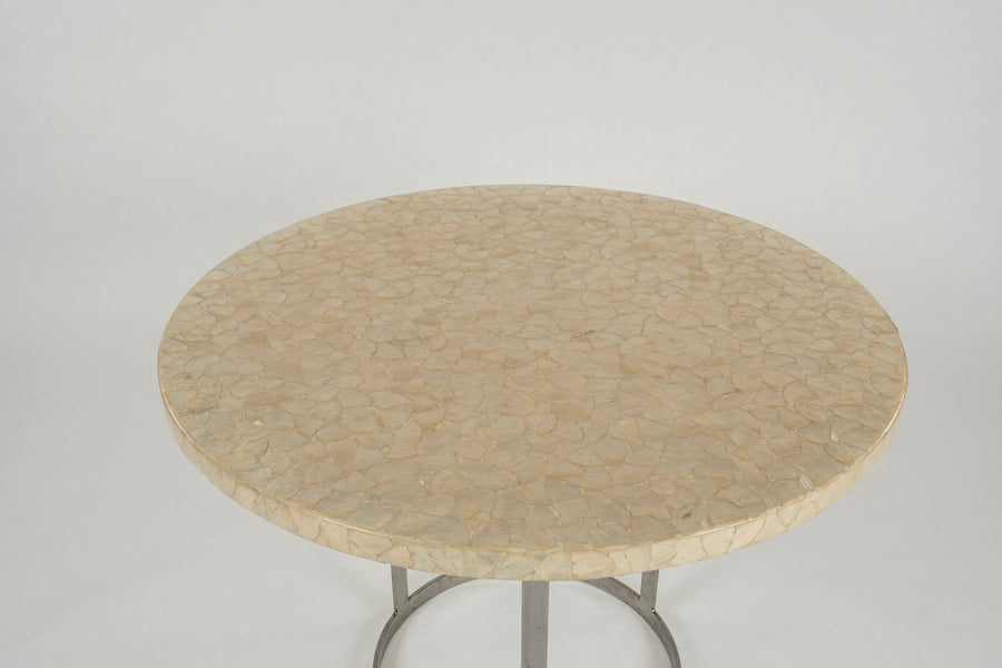 Capiz Shell Chrome Center Table