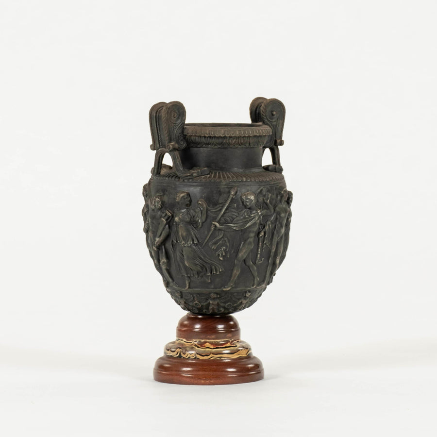 Neoclassical Revival Bas Relief Bronze Urn Vase