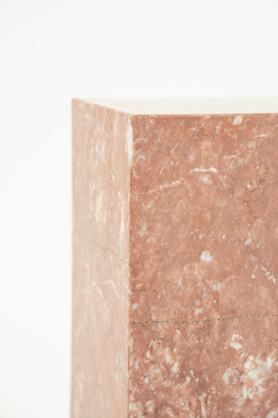 Red Rosso Merlino Marble Side End Table