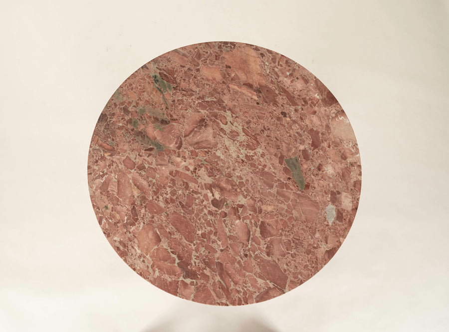 Honed Pink Rouge Fleur de Pecher Marble Center Table