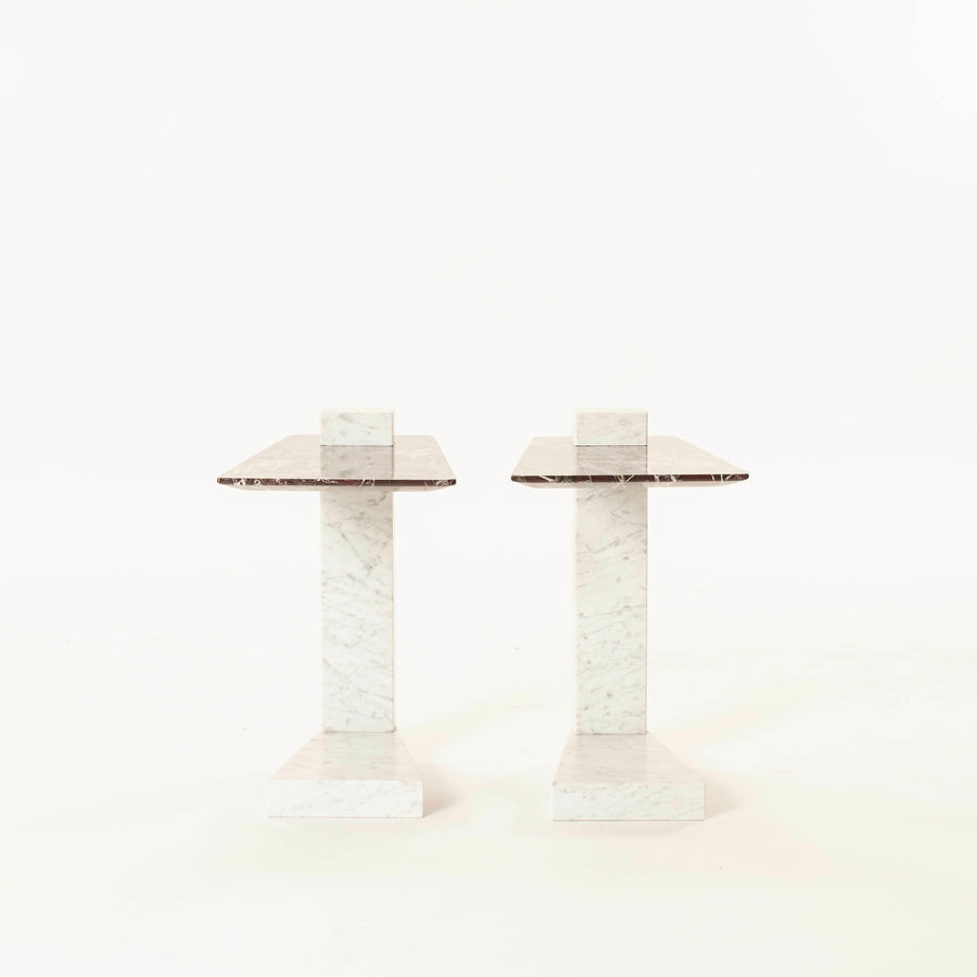 Rosso Levanto Marble Martini Table