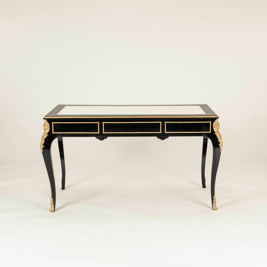 Regency Style Black Lacquered Desk