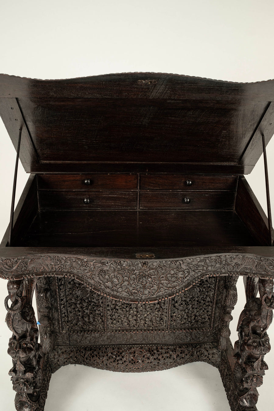 19th Century Anglo-Indian Rosewood Davenport Desk