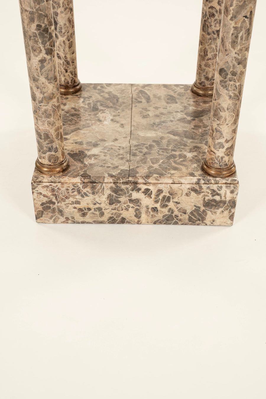 Pair 20th Century Faux Marble Neoclassical Pedestals