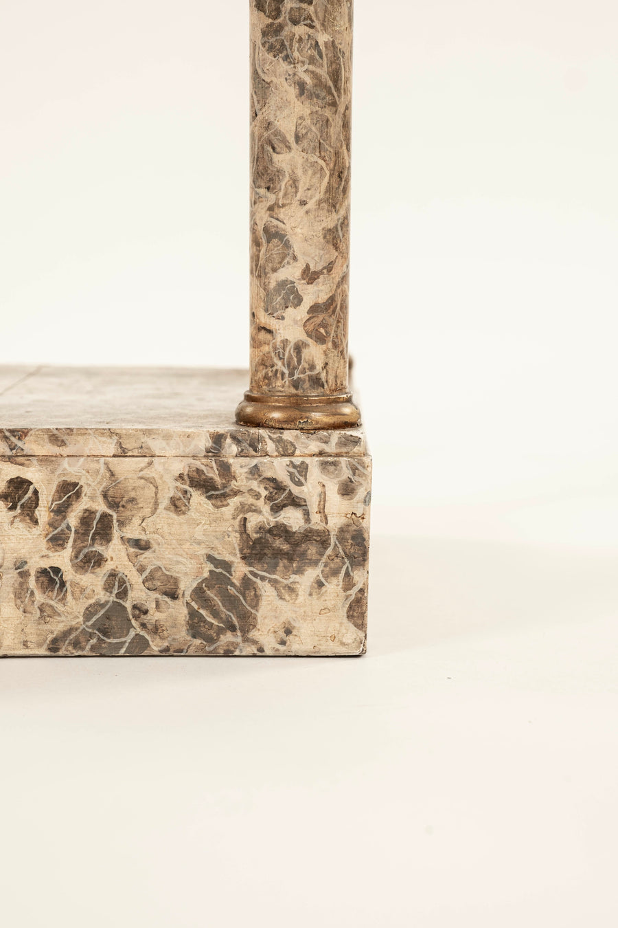 Pair 20th Century Faux Marble Neoclassical Pedestals