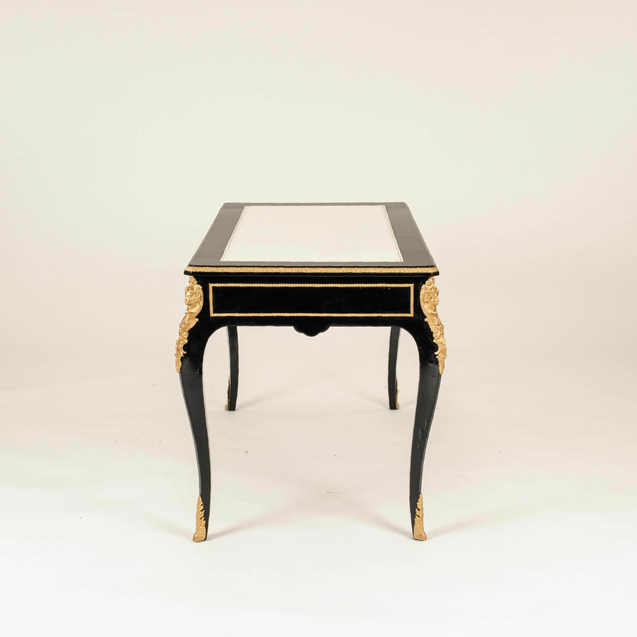 Regency Style Black Lacquered Desk