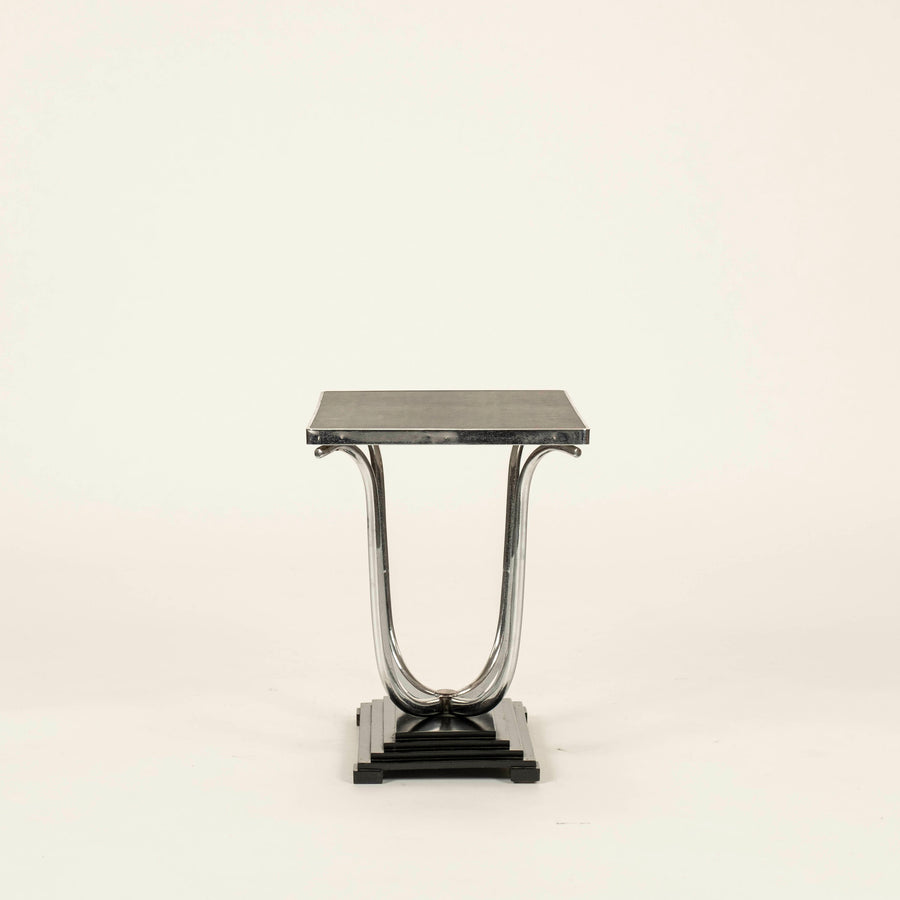 Chrome Art Deco Style End Table