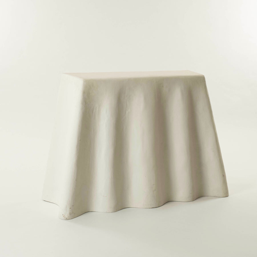 Pair Plaster Draped Consoles