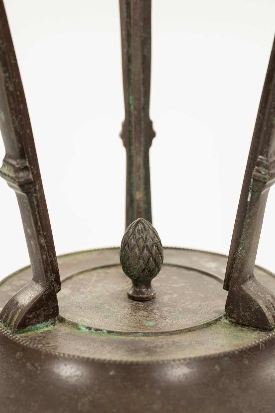 Neoclassical Iron and Marble Side Occassional Table