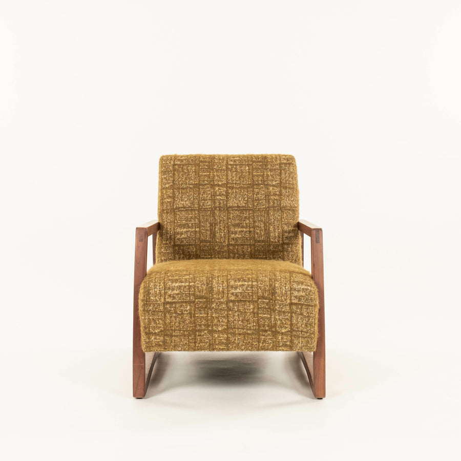 Holland and Sherry Grampian Brushed Wool Jacquard Lounge Chair