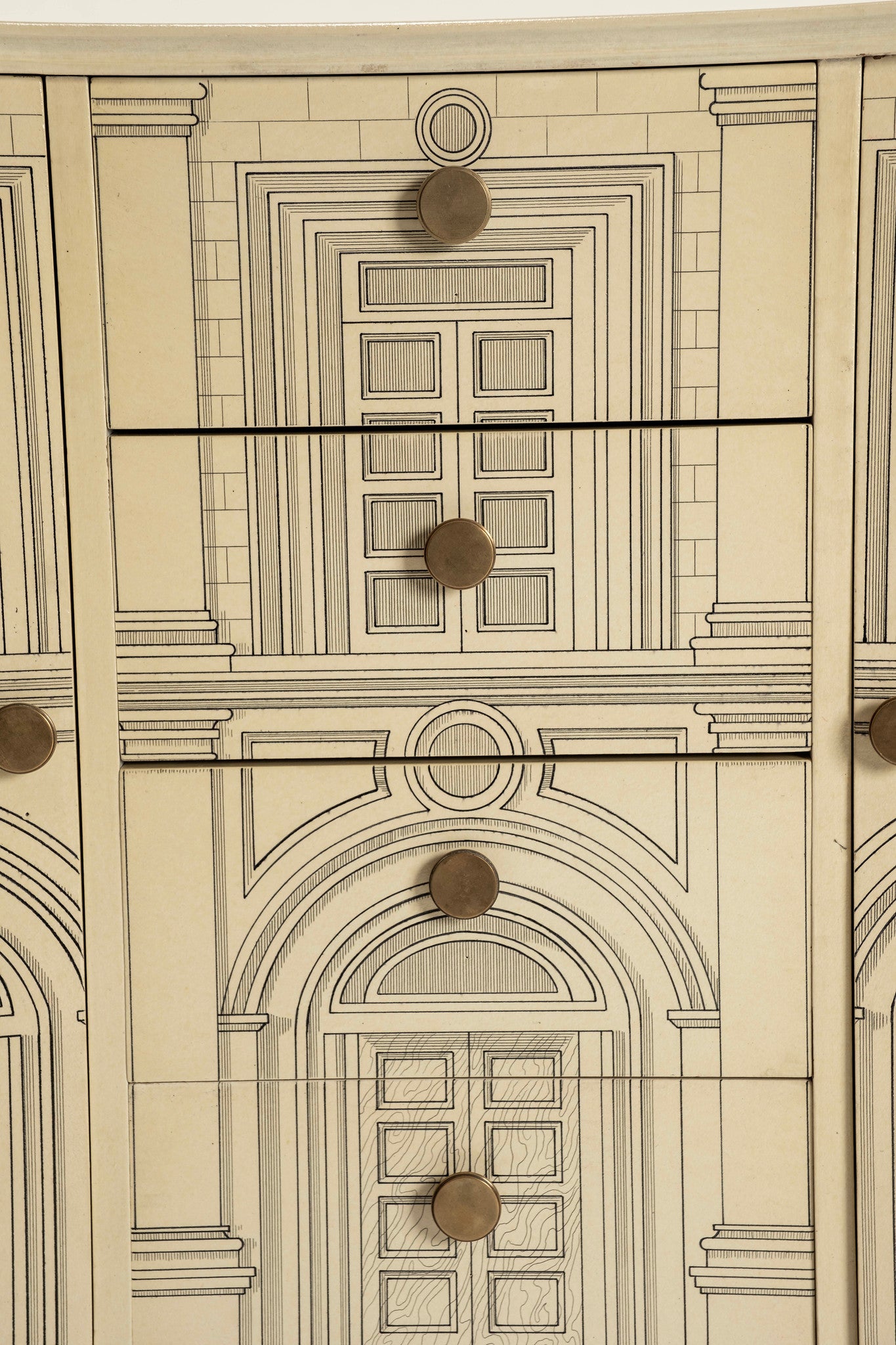その他 fornasetti 1960s Italian Painted Surrealist Architectural Cabinet ~in