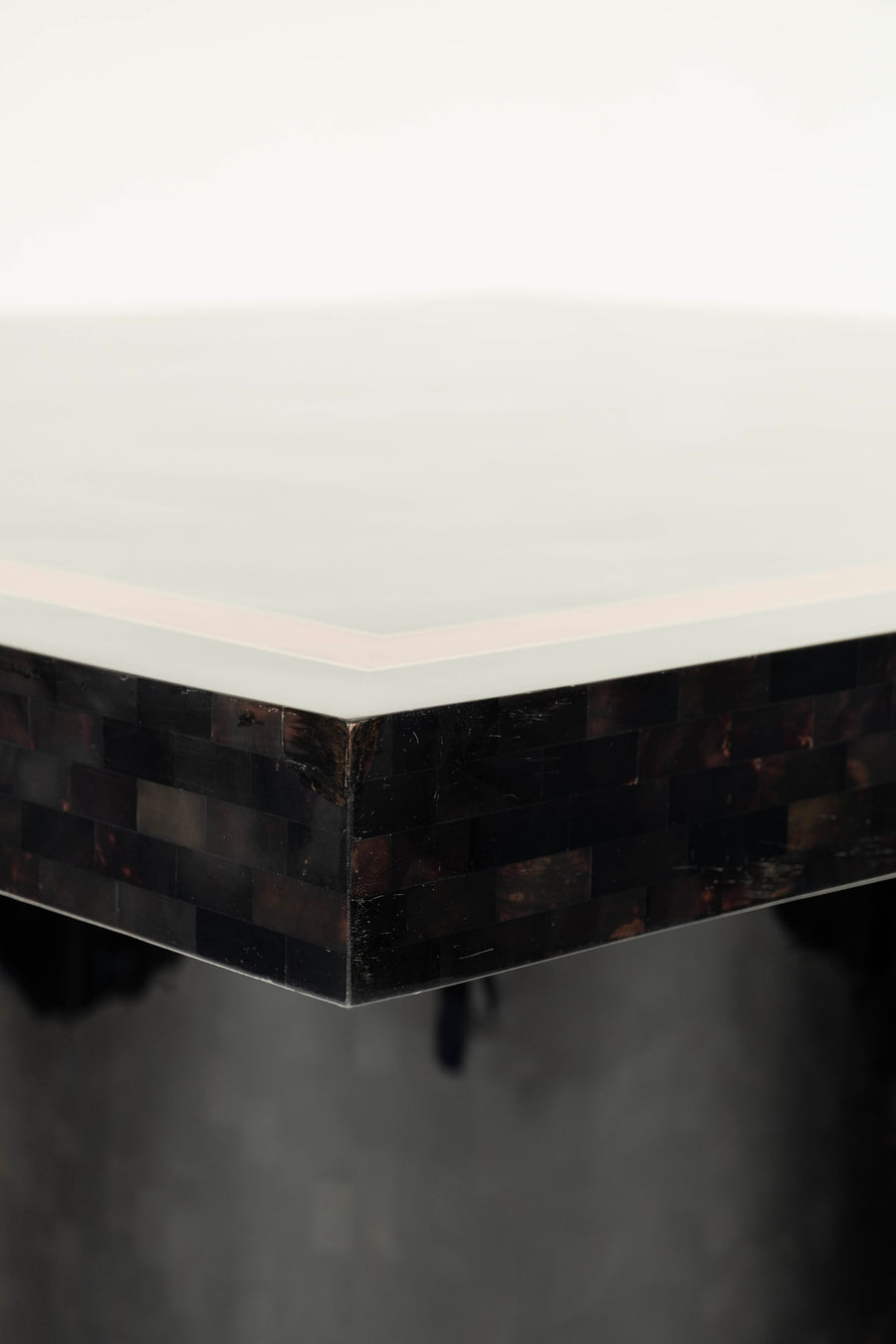 Enrique Garcel Style Lacquered Tessellated Horn Stone Table