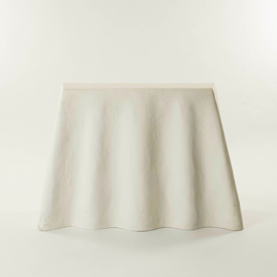 Pair Plaster Draped Consoles