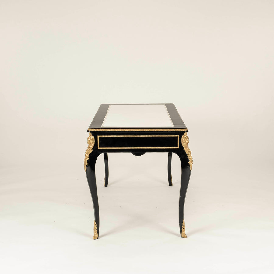 Regency Style Black Lacquered Desk