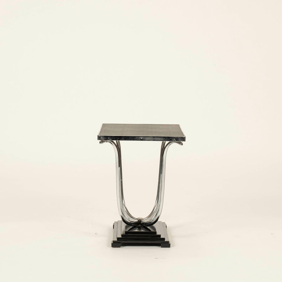 Chrome Art Deco Style End Table