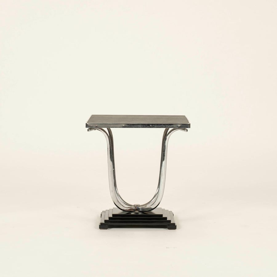 Chrome Art Deco Style End Table