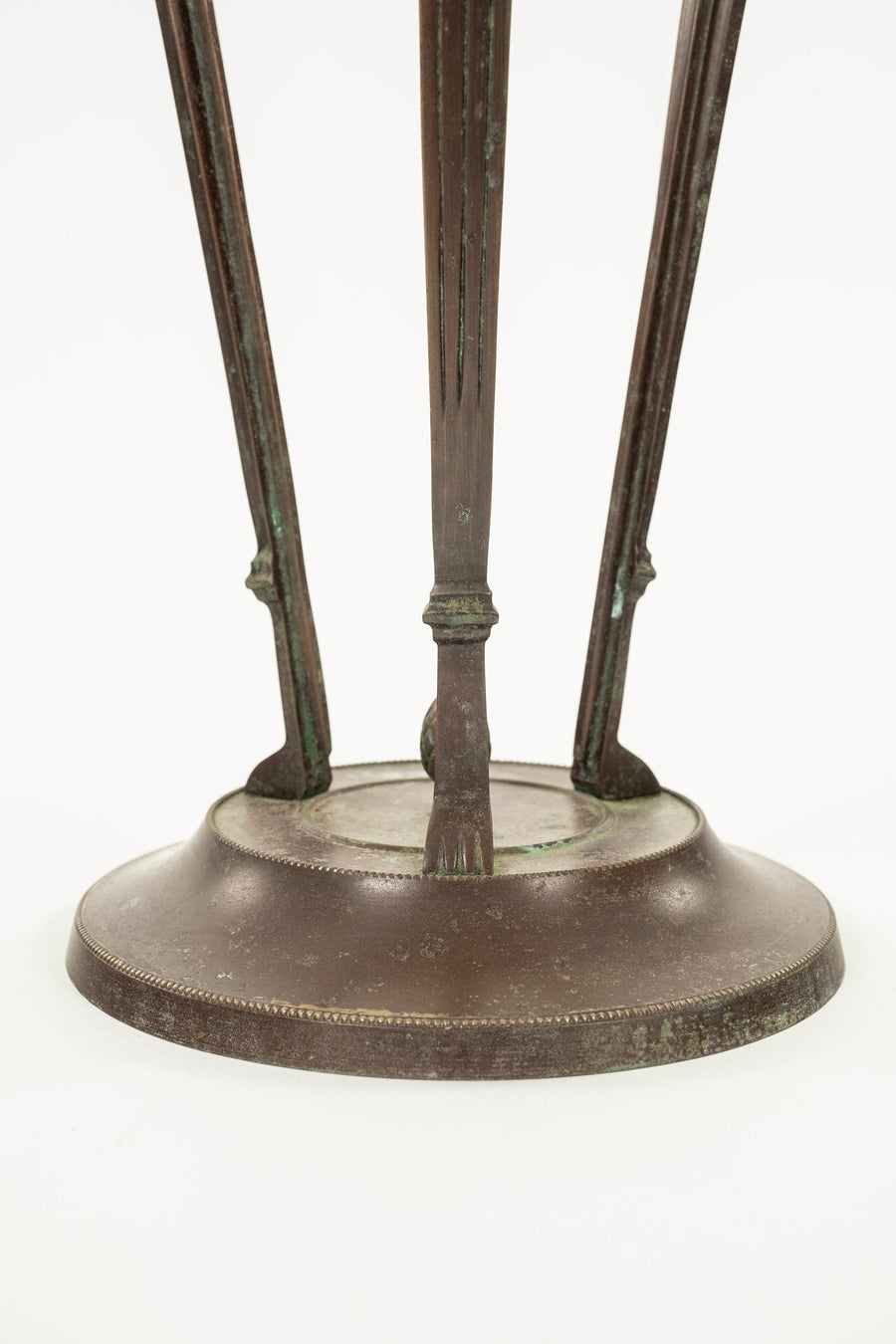 Neoclassical Iron and Marble Side Occassional Table