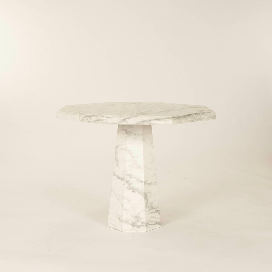 White Octagon Honed Montclair Danby Marble Center Table