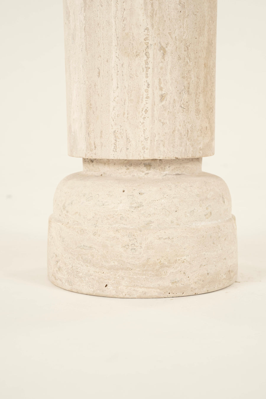 Honed Travertine Occasional Side Table